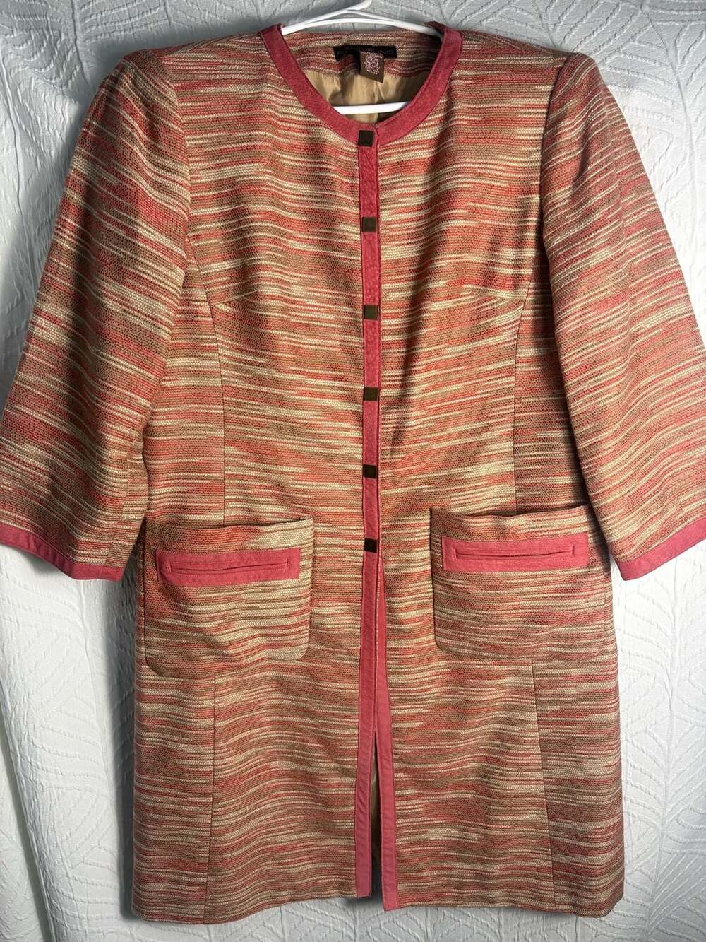 Bandolino Women's Multicolor Space Dye Knit Coat Jacket Size 6